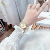 Buy Shop Michael Kors Ritz Chronograph Gold Dial Gold Steel Strap Watch For Women - MK6597 USA Online