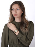 Buy Shop Michael Kors Ritz Chronograph Gold Dial Gold Steel Strap Watch For Women - MK6597 USA Online