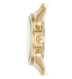 Buy Shop Michael Kors Ritz Chronograph Gold Dial Gold Steel Strap Watch For Women - MK6597 USA Online