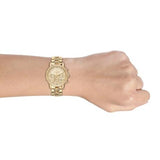 Buy Shop Michael Kors Ritz Chronograph Gold Dial Gold Steel Strap Watch For Women - MK6937 USA Online