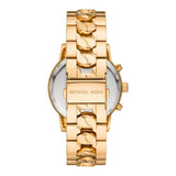 Buy Shop Michael Kors Ritz Chronograph Gold Dial Gold Steel Strap Watch For Women - MK6937 USA Online