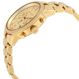 Buy Shop Michael Kors Ritz Chronograph Gold Dial Gold Steel Strap Watch For Women - MK6937 USA Online