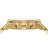 Buy Shop Michael Kors Ritz Chronograph Gold Dial Gold Steel Strap Watch For Women - MK7310 USA Online