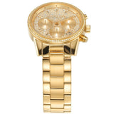Buy Shop Michael Kors Ritz Chronograph Gold Dial Gold Steel Strap Watch For Women - MK7310 USA Online