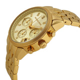 Buy Shop Michael Kors Ritz Chronograph Gold Dial Gold Steel Strap Watch for Women - MK5676 USA Online