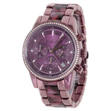 Buy Shop Michael Kors Ritz Chronograph Purple Dial Purple Steel Strap Watch For Women - MK6720 USA Online