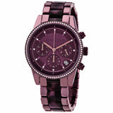 Buy Shop Michael Kors Ritz Chronograph Purple Dial Purple Steel Strap Watch For Women - MK6720 USA Online