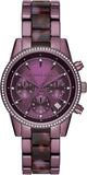 Buy Shop Michael Kors Ritz Chronograph Purple Dial Purple Steel Strap Watch For Women - MK6720 USA Online