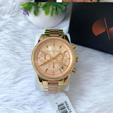 Buy Shop Michael Kors Ritz Chronograph Rose Dial Two Tone Steel Strap Watch for Women - MK6475 USA Online