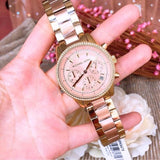 Buy Shop Michael Kors Ritz Chronograph Rose Dial Two Tone Steel Strap Watch for Women - MK6475 USA Online