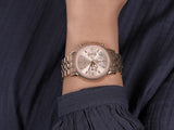 Buy Shop Michael Kors Ritz Chronograph Rose Gold Dial Rose Gold Steel Strap Watch for Women - MK6077 USA Online