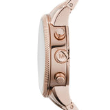 Buy Shop Michael Kors Ritz Chronograph Rose Gold Dial Rose Gold Steel Strap Watch for Women - MK6077 USA Online