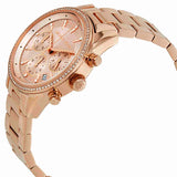 Buy Shop Michael Kors Ritz Chronograph Rose Gold Dial Rose Gold Steel Strap Watch for Women - MK6357 USA Online