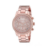 Buy Shop Michael Kors Ritz Chronograph Rose Gold Dial Rose Gold Steel Strap Watch for Women - MK6357 USA Online