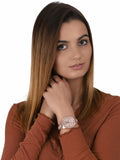 Buy Shop Michael Kors Ritz Chronograph Rose Gold Dial Rose Gold Steel Strap Watch For Women - MK6485 USA Online