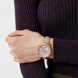 Buy Shop Michael Kors Ritz Chronograph Rose Gold Dial Rose Gold Steel Strap Watch For Women - MK6485 USA Online
