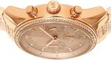 Buy Shop Michael Kors Ritz Chronograph Rose Gold Dial Rose Gold Steel Strap Watch For Women - MK6485 USA Online