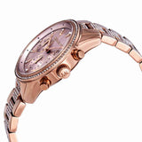 Buy Shop Michael Kors Ritz Chronograph Rose Gold Dial Rose Gold Steel Strap Watch For Women - MK6485 USA Online