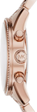 Buy Shop Michael Kors Ritz Chronograph Rose Gold Dial Rose Gold Steel Strap Watch For Women - MK6485 USA Online