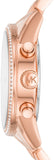 Buy Shop Michael Kors Ritz Chronograph Rose Gold Dial Rose Gold Steel Strap Watch For Women - MK6598 USA Online