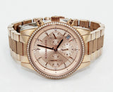 Buy Shop Michael Kors Ritz Chronograph Rose Gold Dial Rose Gold Steel Strap Watch For Women - MK6598 USA Online