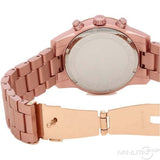 Buy Shop Michael Kors Ritz Chronograph Rose Gold Dial Rose Gold Steel Strap Watch For Women - MK6753 USA Online
