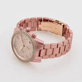 Buy Shop Michael Kors Ritz Chronograph Rose Gold Dial Rose Gold Steel Strap Watch For Women - MK6753 USA Online