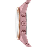 Buy Shop Michael Kors Ritz Chronograph Rose Gold Dial Rose Gold Steel Strap Watch For Women - MK6753 USA Online