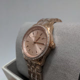 Buy Shop Michael Kors Ritz Chronograph Rose Gold Dial Rose Gold Steel Strap Watch For Women - MK7223 USA Online
