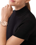 Buy Shop Michael Kors Ritz Chronograph Rose Gold Dial Rose Gold Steel Strap Watch For Women - MK7223 USA Online