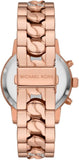 Buy Shop Michael Kors Ritz Chronograph Rose Gold Dial Rose Gold Steel Strap Watch For Women - MK7223 USA Online