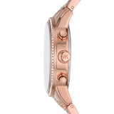 Buy Shop Michael Kors Ritz Chronograph Rose Gold Dial Rose Gold Steel Strap Watch For Women - MK7223 USA Online