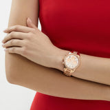 Buy Shop Michael Kors Ritz Chronograph Rose Gold Dial Rose Gold Steel Strap Watch For Women - MK7302 USA Online