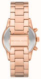 Buy Shop Michael Kors Ritz Chronograph Rose Gold Dial Rose Gold Steel Strap Watch For Women - MK7302 USA Online