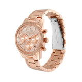Buy Shop Michael Kors Ritz Chronograph Rose Gold Dial Rose Gold Steel Strap Watch For Women - MK7302 USA Online