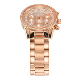 Buy Shop Michael Kors Ritz Chronograph Rose Gold Dial Rose Gold Steel Strap Watch For Women - MK7302 USA Online