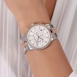 Buy Shop Michael Kors Ritz Chronograph Silver Dial Two Tone Steel Strap Watch For Women - MK6938 USA Online