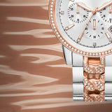 Buy Shop Michael Kors Ritz Chronograph Silver Dial Two Tone Steel Strap Watch For Women - MK6938 USA Online