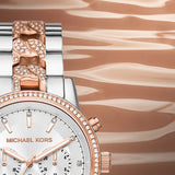 Buy Shop Michael Kors Ritz Chronograph Silver Dial Two Tone Steel Strap Watch For Women - MK6938 USA Online