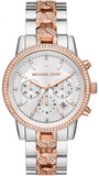 Buy Shop Michael Kors Ritz Chronograph Silver Dial Two Tone Steel Strap Watch For Women - MK6938 USA Online