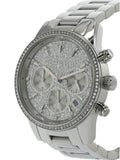 Buy Shop Michael Kors Ritz Chronograph Crystals Silver Dial Silver Steel Strap Watch For Women - MK7301 USA Online