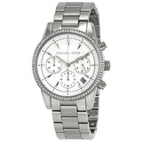 Buy Shop Michael Kors Ritz Silver Dial Silver Steel Strap Watch for Women - MK6428 USA Online