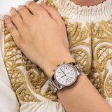 Buy Shop Michael Kors Ritz Chronograph White Dial Two Tone Steel Strap Watch For Women - MK6651 USA Online