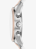Buy Shop Michael Kors Ritz Chronograph White Dial Two Tone Steel Strap Watch For Women - MK6651 USA Online