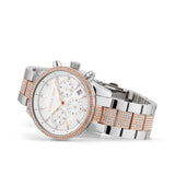 Buy Shop Michael Kors Ritz Chronograph White Dial Two Tone Steel Strap Watch For Women - MK6651 USA Online