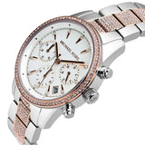 Buy Shop Michael Kors Ritz Chronograph White Dial Two Tone Steel Strap Watch For Women - MK6651 USA Online