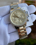 Buy Shop Michael Kors Ritz Gold Dial Gold Steel Strap Watch for Women - MK6356 USA Online