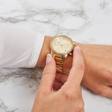 Buy Shop Michael Kors Ritz Gold Dial Gold Steel Strap Watch for Women - MK6356 USA Online