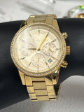 Buy Shop Michael Kors Ritz Gold Dial Gold Steel Strap Watch for Women - MK6356 USA Online