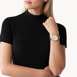 Buy Shop Michael Kors Ritz Gold Dial Gold Steel Strap Watch for Women - MK6356 USA Online